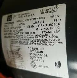 K55HXSMY-7024 HP1/2 115VOLT