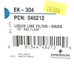 EMERSON EK-304 LIQUID LINE FILTER - DRIER 1/2IN SAE FLARE