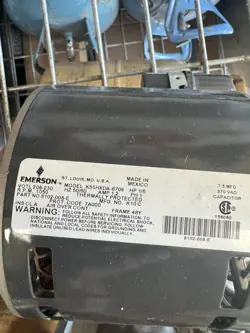 EMERSON 1/6 HP DUAL SHAFT MOTOR KA55HXDA-8709 1050 RPM 1.2 AMP PH 1 SKU P CS