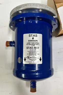 EMERSON STAS-485T STEEL TAKE APART FILTER DRIER SHELL STAS 048 5 T 5/8” ODF SOLD