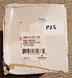 062233 CSFD SERIES COMPACT HERMATIC SUCTION LINE FILTER DRIER - EMERSON
