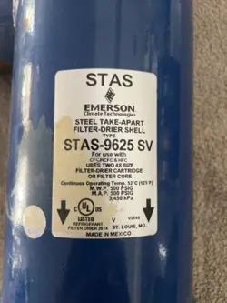 EMERSON FILTER-DRIER SHELL                              STAS-9625-SV