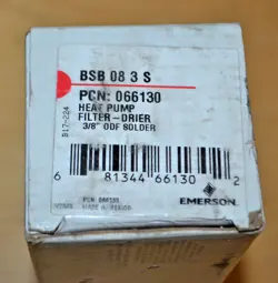 EMERSON HEAT PUMP ~ BSB 08 3 S ~ FILTER DRIER 3/8