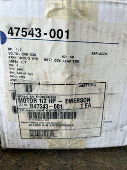 EMERSON MOTOR 1/2HP