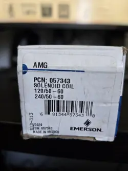 EMERSON/ALCO SOLENOID COIL 057343 AMG 120-240 VOLTS NOS NIB