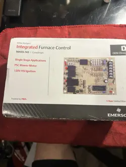 50A55-743 EMERSON INTEGRATED FURNACE CONTROL 