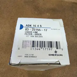 EMERSON REFRIGERANT FILTER DRIER LIQUID LINE DRI-KLEANER 1/2 ODF ADK-164S