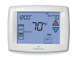 WHITE RODGERS EMERSON 1F95-1277 TOUCHSCREEN 7-DAY PROGRAMMABLE THERMOSTAT, WHITE