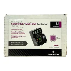 EMERSON 49M11-843 SURESWITCH™ MULTI-VOLT UNIVERSAL CONTACTOR NEW IN BOX