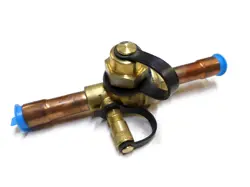 EMERSON / ALCO ABV5A REFRIGERATION BALL VALVE W/ ACCESS FITTINGS 5/8