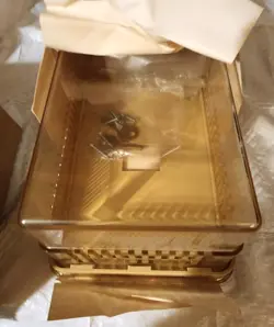 WHITE RODGERS EMERSON F29-0198 CLEAR PLASTIC THERMOSTAT GUARD MOUNTING PLATE/LO