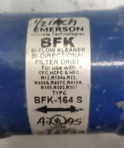 EMERSON BFK 164S, BFK SERIES BI-DIRECTIONAL LIQUID LINE FILTER DRIERS