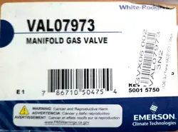 EMERSON WHITE RODGERS VAL07973 MANIFOLD GAS VALVE NIB