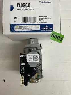 WHITE-RODGER’S EMERSON TRANE VAL09030 GAS VALVE NON DIRECT VENT 2 STAGE