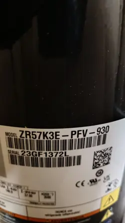 SCROLL COMPRESSOR ZR57K3E-PFV-930