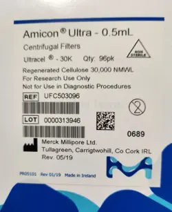 AMICON ULTRA 0.5ML CENTRIFUGAL FILTERS, ULTRACEL-30K  96 PACK, UFC503096