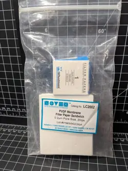 NOVEX WHATMAN PVDF MILLIPORE 42.5MM FILTER PAPERS LC2002 1001042 AA LAB
