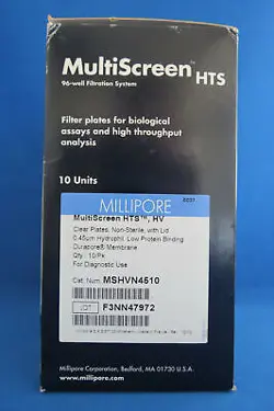 10 MULTISCREEN HTS HV FILTER PLATE 96 WELL 0.45 ÂµM MSHVN4510