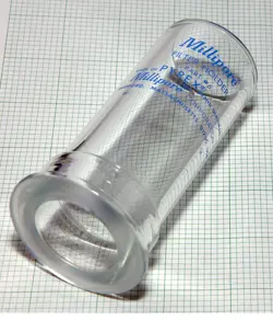 LOT OF 2 -- MILLIPORE PYREX GLASSWARE FILTER HOLDER, PART NO. 6, NOS