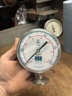 A3 37-00 TYPE S MILLIPORE ANDERSON INSTRUMENT 100 PSI PRESSURE GAUGE PARTS USA