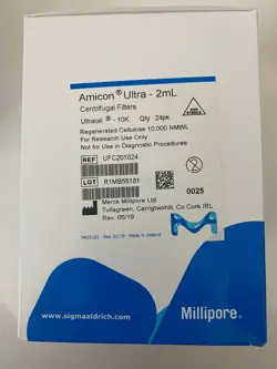 AMICON ULTRA-2 CENTRIFUGAL FILTER UNIT 10KDA MWCO UFC201024 24 UNITS, 2ML
