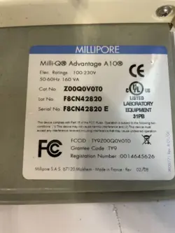 MILLIPORE MILLI-Q ADVANTAGE A10 WATER PURIFICATION SYSTEM