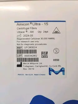 AMICON ULTRA-15 CENTRIFUGAL FILTER UNIT 30KDA MWCO UFC903024 24 UNITS, 15ML