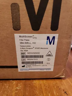 EMD MILLIPORE MZHVN0W50 MULTISCREEN 384-WELL FILTER PLATES 50PK