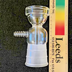 GLASS VACUUM FILTRATION BASE (MALE) TAKEOFF TO FLASK + SINTERED DISK AND GASKETS