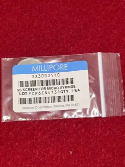 MILLIPORE XX3002510  QUANTITY OF (1) STAINLESS STEEL SUPPORT SCREEN, 25 MM NEW