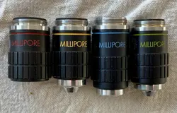 LOT OF WATERS MILLIPORE MICROSCOPE LENSES