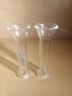 PAIR OF MILLIPORE 15 ML , 25MM VACUUM FILTERING FUNNEL