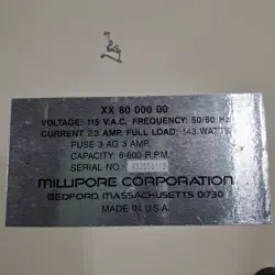 MILLIPORE XX 80 000 00 PERASTALTIC PUMP