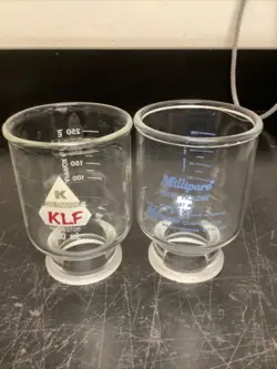 LOT OF 2 MILLIPORE & K DELTAWARE GLASS FILTER HOLDERS