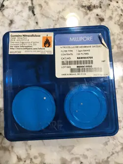 75  MILLIPORE NITRO CELLULOSE GRIDDED MEMBRANE FILTERS, 1.2M, RAWG04700