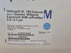 KHVEG015HB3 OPTICAP XL150 GAMMA  SHR WITH PREFILTER 0.5/0.1 M 9/16 IN. HB/HB