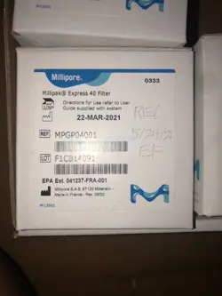 MILLIPORE MPGP04001 MILLIPAK 40 EXPRESS FINAL FILTER NON-STERILE 0.22 MICRON