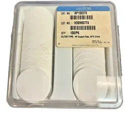 MILLIPORE AP10037X 100 PK MF SUPPORT PADS AP10 37MM