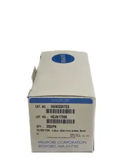 (200/PK) MILLIPORE 0.45UM S-PAK 47MM WHITE GRIDDED MEMBRANE FILTERS HAWG047S3