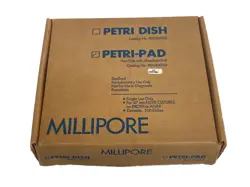 (100) MILLIPORE DISPOSABLE PETRI-PAD 47MM PETRI DISH W/ ABSORBENT PAD PD10047S0