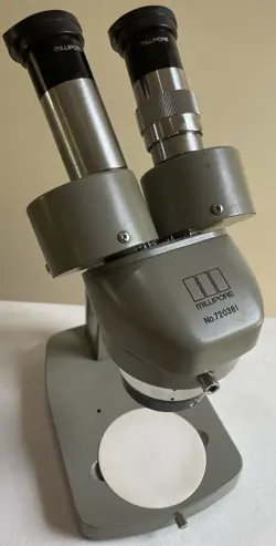ADJUSTABLE MICROSCOPE MILLIPORE  HWF 10X OBJECTIVES 1X 2X