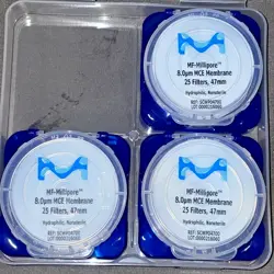 75 NEW SCWP-047-00 MF-MILLIPORE 8.0UM MCE MEMBRANE FILTERS, 47MM