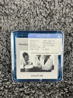 MILLIPORE DISPOSABLE MEMBRANE FILTER 0.45µM PORE SIZE, 25MM DIAMETER