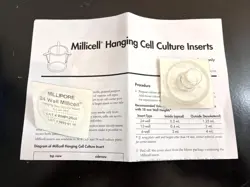 BOX OF 27 MILLIPORE 24-WELL MILLICELL HANGING CELL CULTURE INSERT 5.0UM PET NOS