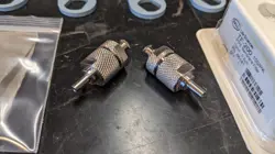 PAIR (2) MILLIPORE SWINNY STAINLESS STEEL FILTER HOLDER LUER SYRINGE W/ EXTRAS