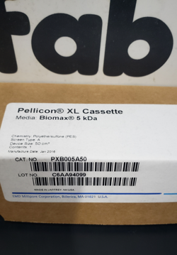 MILLIPORE PELLICON XL PXB005A50 CASSETTE WITH BIOMAX MEMBRANE