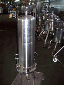 30 INCH X 6 MULTI-CARTRIDGE FILTER SANITARY STAINLESS STEEL MILLIPORE 2 INCH IN