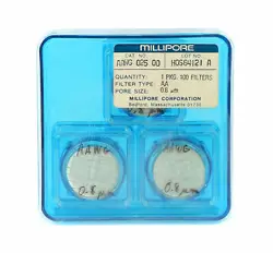 MILLIPORE .8 MICROGRAM FILTERS SCIENTIFIC LAB FILTERS NOT SEALED AAWG02500
