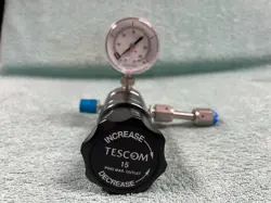 TESCOM JA131479A MANUAL PRESSURE REGULATOR 15PSIG WITH A MILLIPORE GAUGE USED