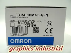 NEW IN BOX OMRON E3JM-10M4T-G-N ON-BEAM PHOTOELECTRIC SWITCH SENSOR
